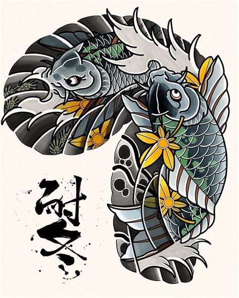 鯉魚刺青圖案|刺鯉魚的傳統智慧